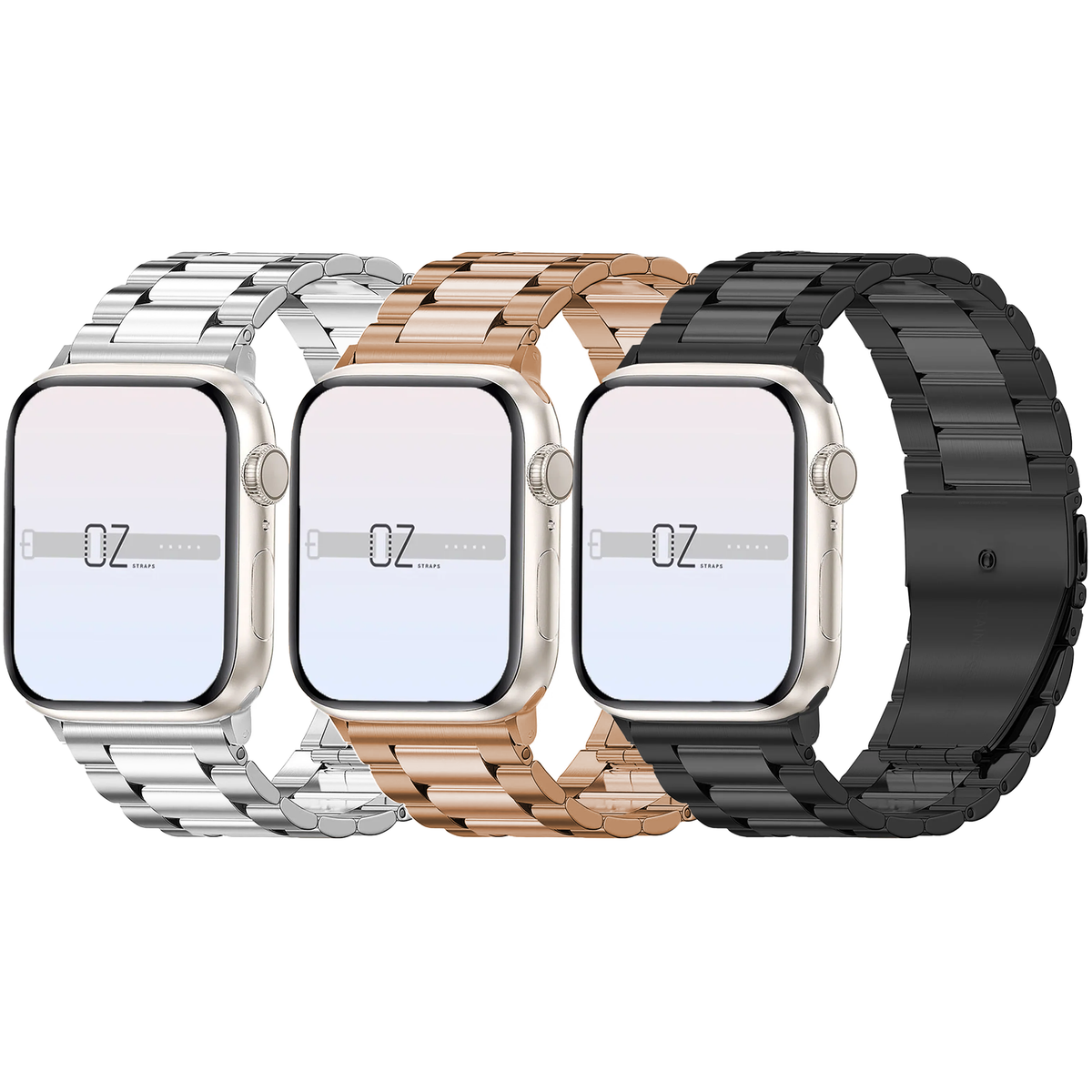 Duo Link Stainless Steel Apple Watch Band