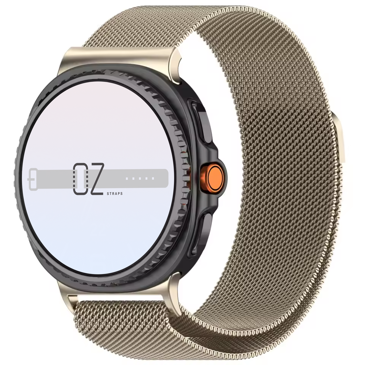 Samsung Galaxy Watch 8 Smartwatch with a Milanese Loop band in Starlight