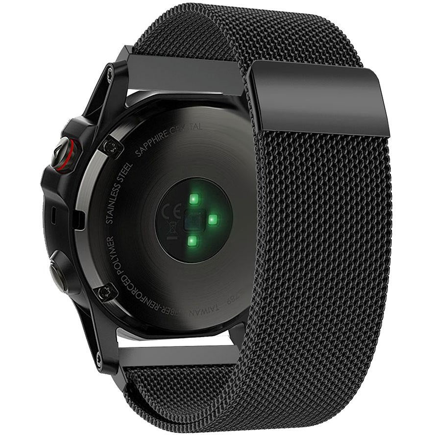 Black Milanese Loop Garmin Fenix 5X / Fenix 6X Band - OzStraps